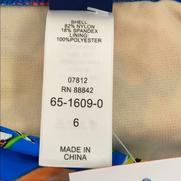 SWIMSUITS FOR ALL Blue Hawaiian foldover brief - Picture 4 of 8